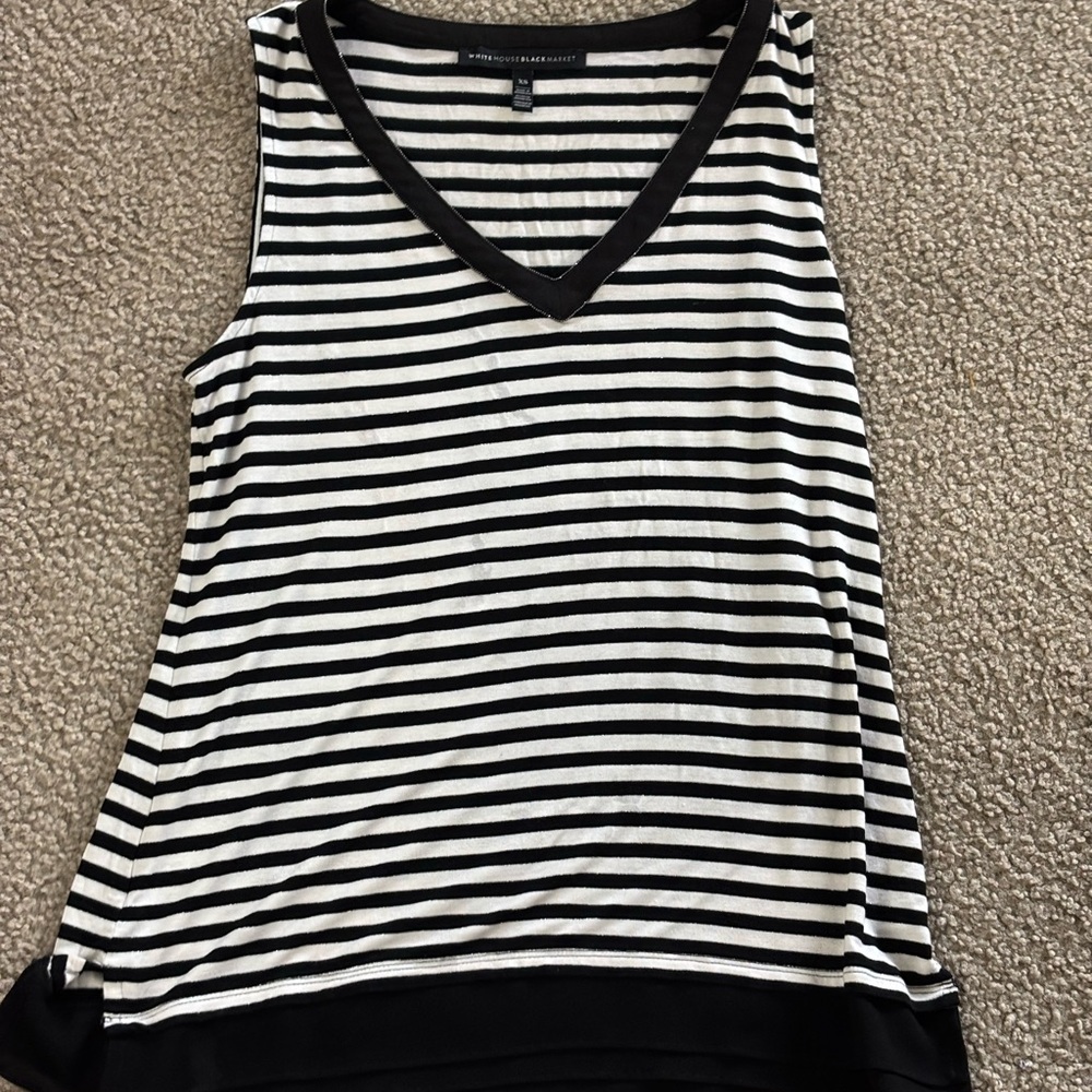 Chic Striped V-Neck Tank Top